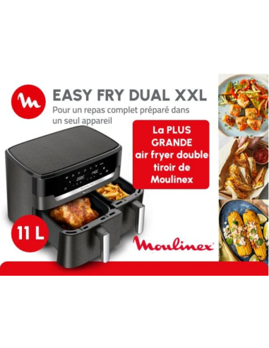 Friteuse sans huile MOULINEX Easy fry Dual XXL 11L