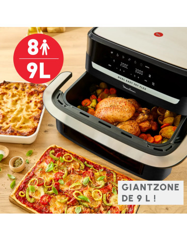 Dual Easy Air Fryer Flex - 7 programmes - 9L
