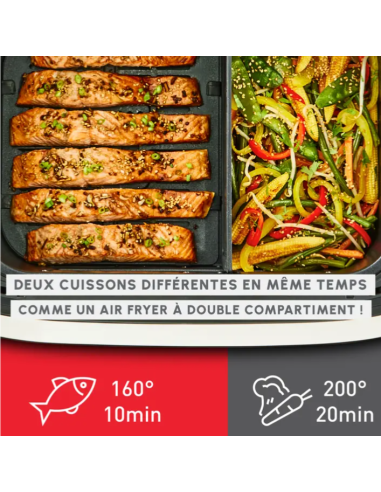 Dual Easy Air Fryer Flex - 7 programmes - 9L