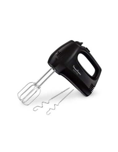 Batteur Electrique 300W – Noir – 5 vitesses + Turbo – Fouets et pétrins en inox