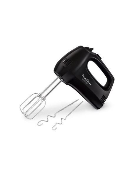 Batteur Electrique 300W – Noir – 5 vitesses + Turbo – Fouets et pétrins en inox Batteur Electrique 300W – Noir – 5 vitesses + Turbo – Fouets et pétrins en inox