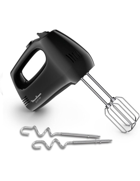 Batteur Electrique 300W – Noir – 5 vitesses + Turbo – Fouets et pétrins en inox Batteur Electrique 300W – Noir – 5 vitesses + Turbo – Fouets et pétrins en inox