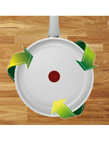 Natural Chef POELE Ceramique Blanc - 20CM