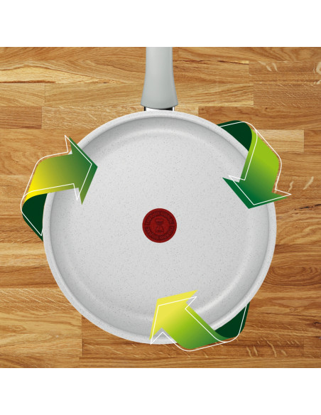 Natural Chef POELE Ceramique Blanc - 20CM