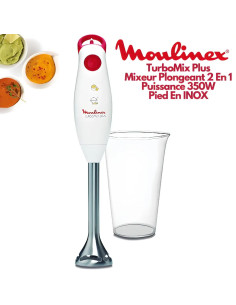 Mixeur Plongeant Turbomix 350W Blanc/Inox 2