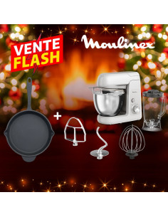 Robot Pétrin Master Chef Bake Partner Gris - (1100W) + Poêle en fonte 26cm Gratuit