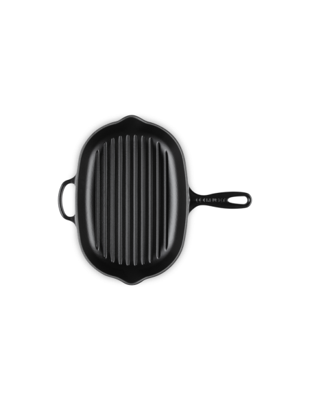 Skillet Gril Ovale En Fonte Emaillée 32cm Noir Skillet Gril Ovale En Fonte Emaillée 32cm Noir