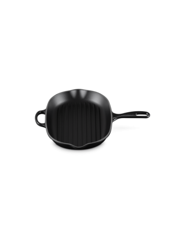 Skillet Gril Ovale En Fonte Emaillée 32cm Noir