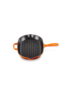 Skillet Gril Ovale En Fonte Emaillée 32cm Volcanique