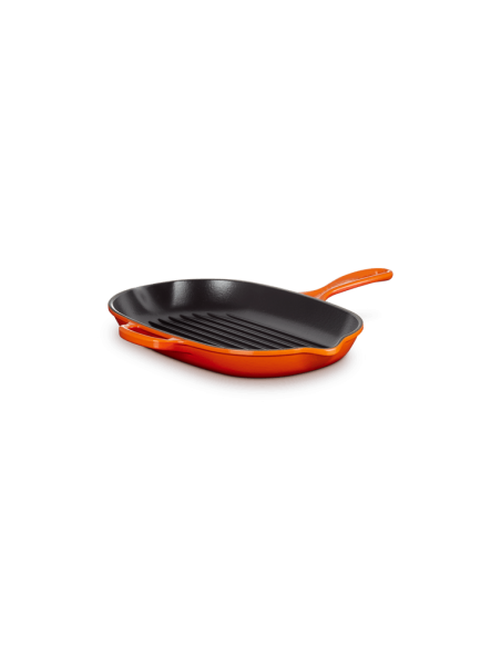 Skillet Gril Ovale En Fonte Emaillée 32cm Volcanique Skillet Gril Ovale En Fonte Emaillée 32cm Volcanique
