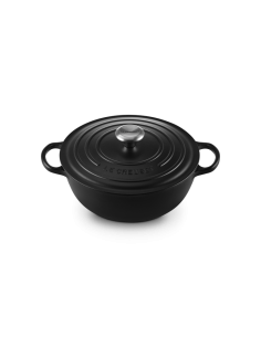 Marmite  En Fonte Emaillée 26cm Noir Satin 2