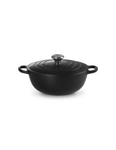 Marmite  En Fonte Emaillée 26cm Noir Satin