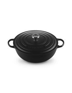 Marmite En Fonte Emaillée 32cm Noir Satin 2