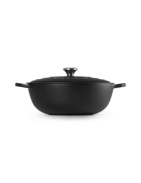 Marmite En Fonte Emaillée 32cm Noir Satin Marmite En Fonte Emaillée 32cm Noir Satin