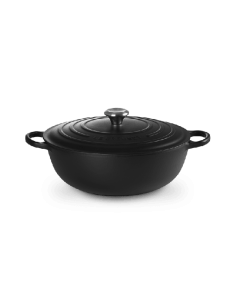 Marmite En Fonte Emaillée 32cm Noir Satin