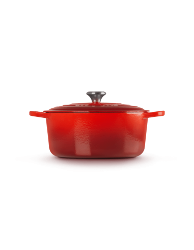 Cocotte Ronde En Fonte Emaillée 24cm Cerise
