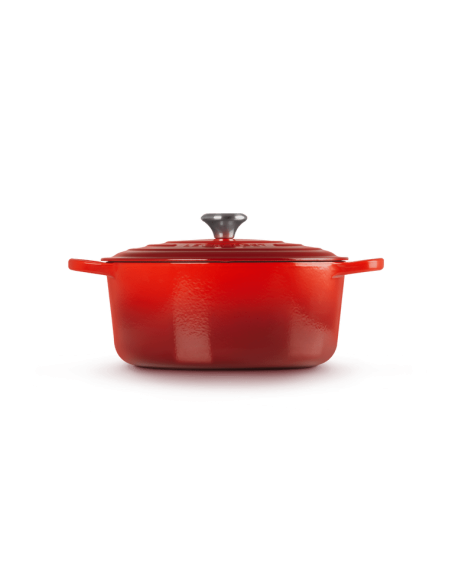 Cocotte Ronde En Fonte Emaillée 24cm Cerise Cocotte Ronde En Fonte Emaillée 24cm Cerise