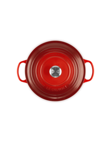 Cocotte Ronde En Fonte Emaillée 24cm Cerise