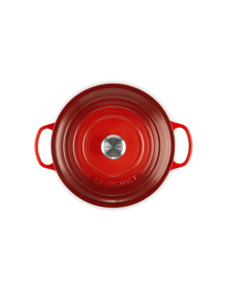 Cocotte Ronde En Fonte Emaillée 24cm Cerise Cocotte Ronde En Fonte Emaillée 24cm Cerise