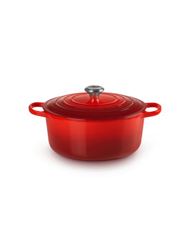 Cocotte Ronde En Fonte Emaillée 24cm Cerise