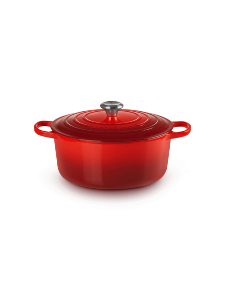 Cocotte Ronde En Fonte Emaillée 24cm Cerise Cocotte Ronde En Fonte Emaillée 24cm Cerise