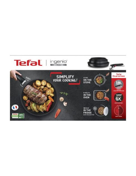 Set 2 Pcs Poêle/Casserole 28/20cm + Poignée Amovible