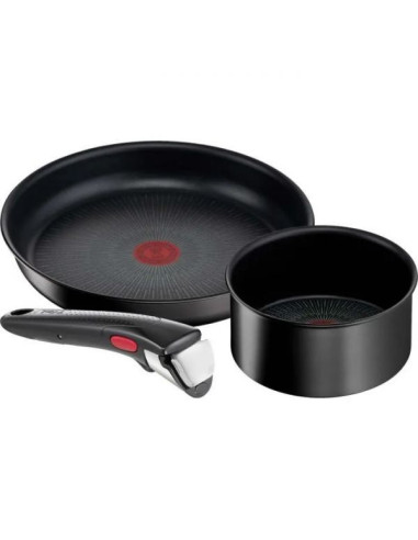 Set 2 Pcs Poêle/Casserole 28/20cm + Poignée Amovible