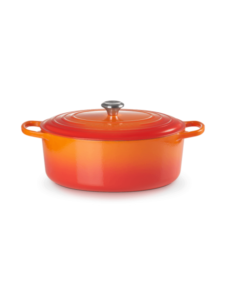 Cocotte Ovale En Fonte Emaillée 35cm Volcanique
