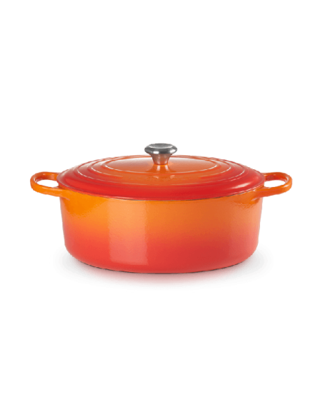Cocotte Ovale En Fonte Emaillée 35cm Volcanique
