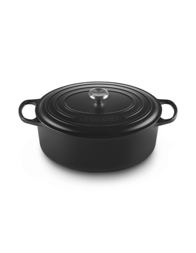 Cocotte Ovale en Fonte Émaillée avec Intérieur Noir 35cm Noir