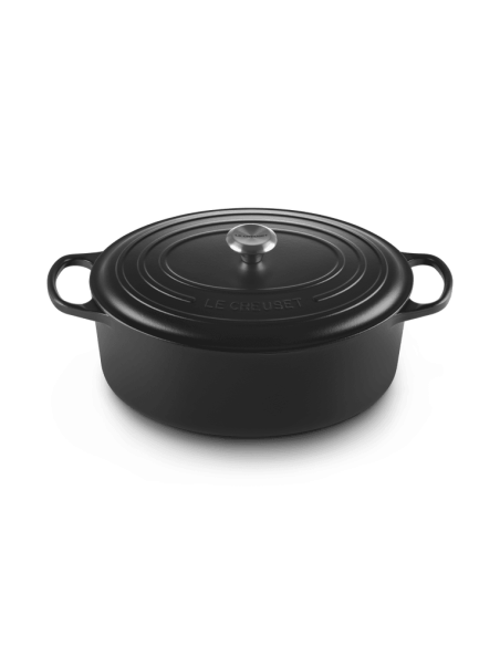 Cocotte Ovale en Fonte Émaillée avec Intérieur Noir 35cm Noir