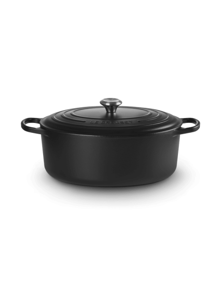 Cocotte Ovale en Fonte Émaillée avec Intérieur Noir 35cm Noir