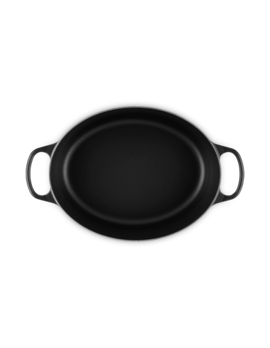 Cocotte Ovale en Fonte Émaillée avec Intérieur Noir 35cm Noir