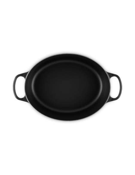 Cocotte Ovale en Fonte Émaillée avec Intérieur Noir 35cm Noir
