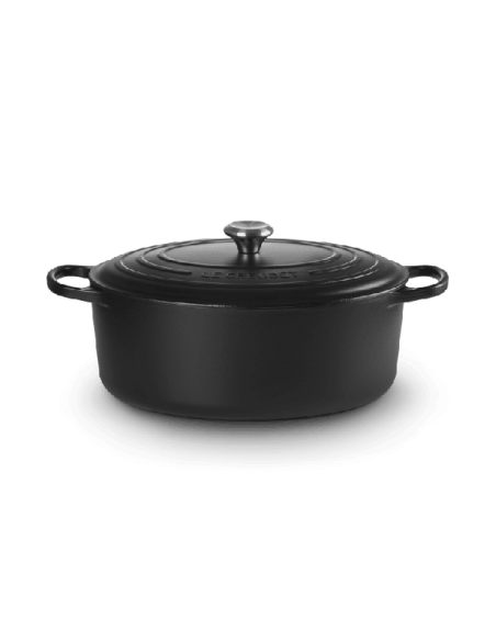 Cocotte Ovale en Fonte Émaillée avec Intérieur Noir 35cm Noir