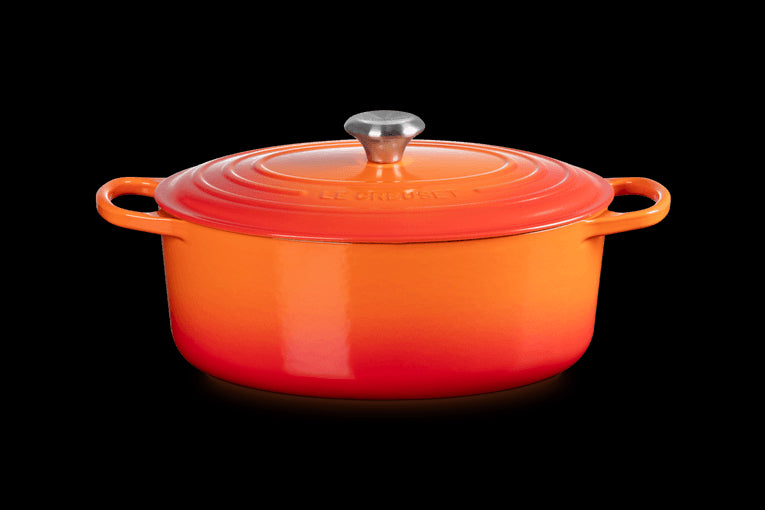 Cocotte Ovale En Fonte Emaillée 31cm Volcanique