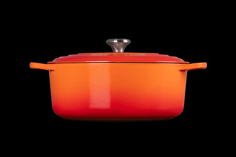 Cocotte Ovale En Fonte Emaillée 31cm Volcanique