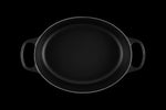 Cocotte Ovale En Fonte Émaillée Avec Intérieur Noir 31cm Noir