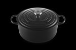 Cocotte Ronde Basse En Fonte Emaillée Avec Intérieur Noir 32cm Noir