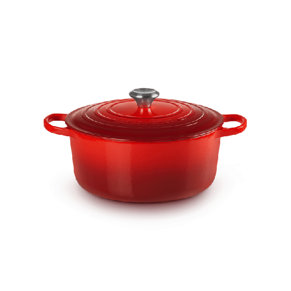 Cocotte Ronde En Fonte Emaillée Intérieur Noir 28cm Noir