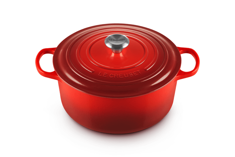 Cocotte Ronde En Fonte Emaillée Intérieur Noir 28cm Noir