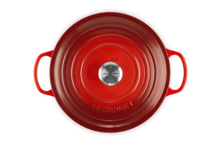 Cocotte Ronde En Fonte Emaillée Intérieur Noir 28cm Noir