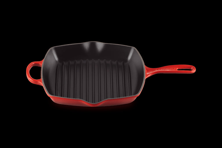 Skillet Carré En Fonte Emaillée 26cm Cerise