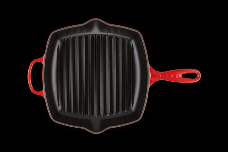 Skillet Carré En Fonte Emaillée 26cm Cerise