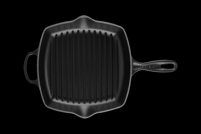 Skillet Carré En Fonte Emaillée 26cm Noir