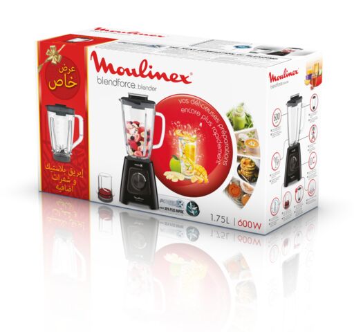 Blender 600W Avec Deuxième Bol Gratuit Noir