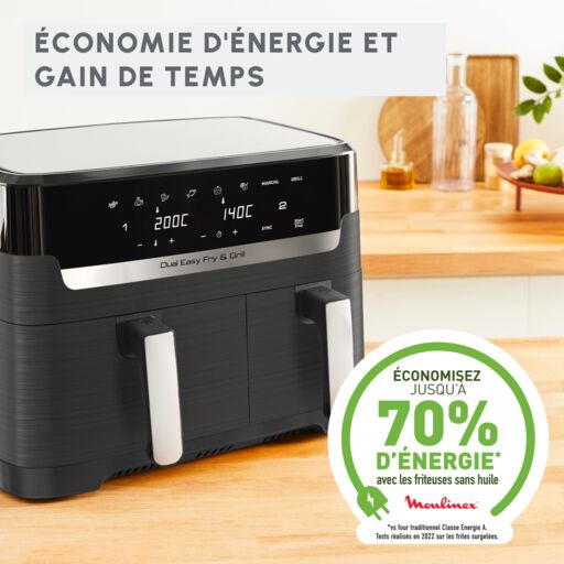 Friteuse sans huile Dual Easy Fry & Grill