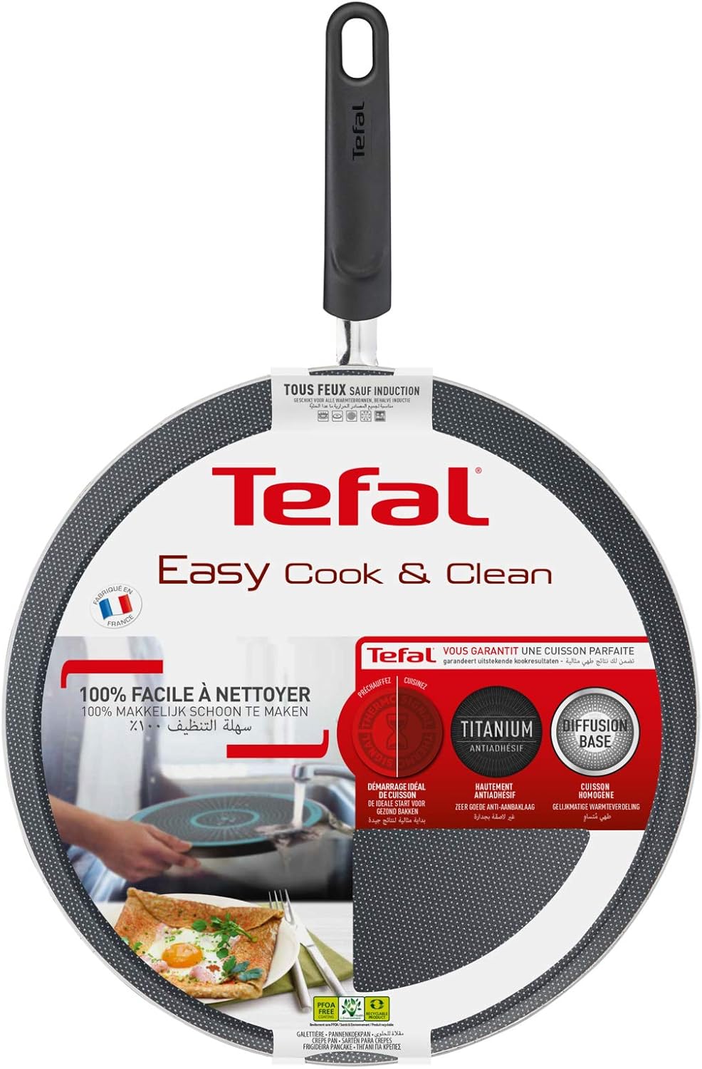 Crêpière 34cm Easy Cook & Clean + Répartiteur Galettière