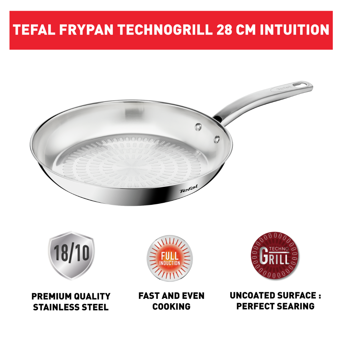 Poêle Inox Intuition 28cm