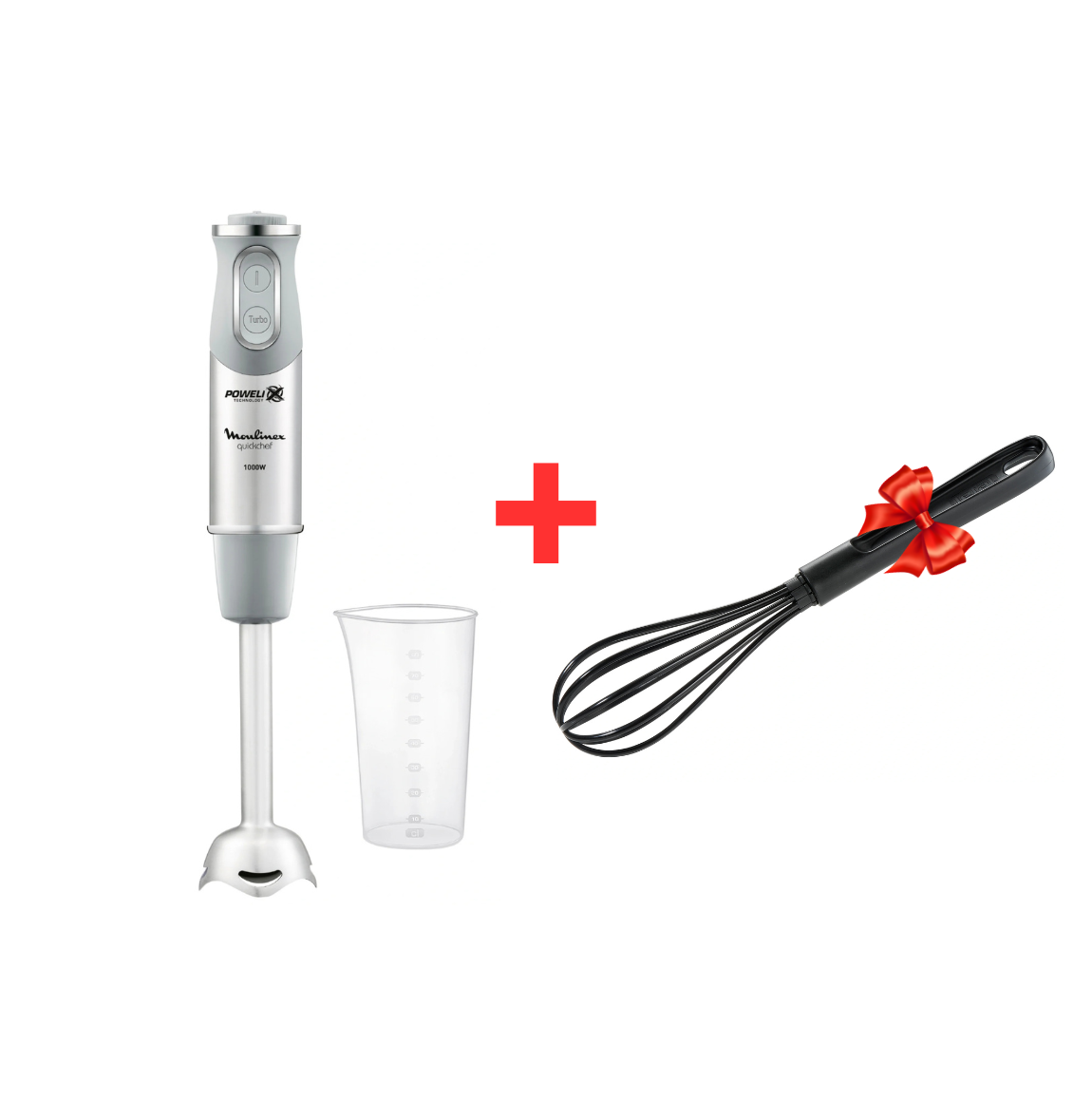Mixeur Plongeur Quickchef 1000W + Fouet Plastique Bienvenue Gratuit